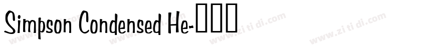 Simpson Condensed He字体转换